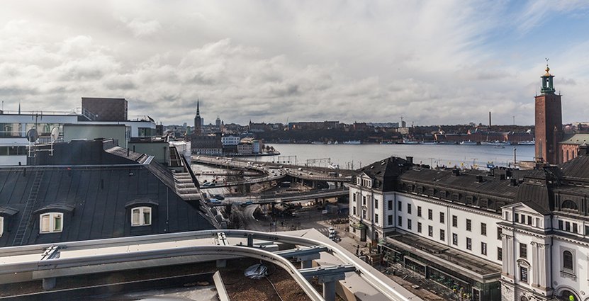 Vy från baren Capitols terrass. 