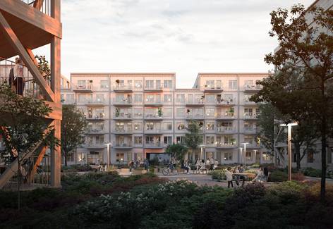 I kvarteret finns också bostadsrätter