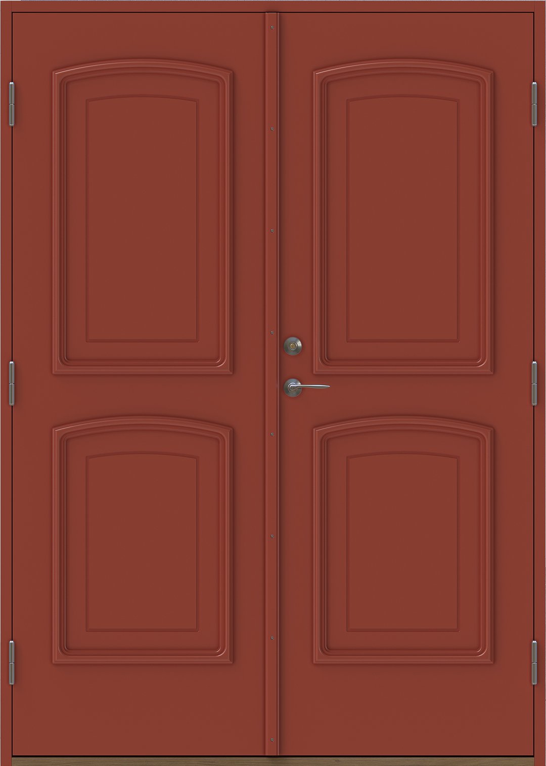 Safir pardörr utan glas Röd