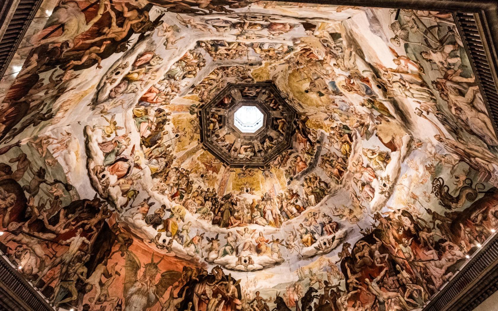 Ceiling detail of Duomo di Firenze Cathedral.