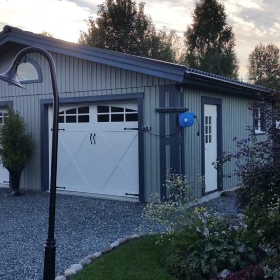 Highly detailed double port garage with side entrance