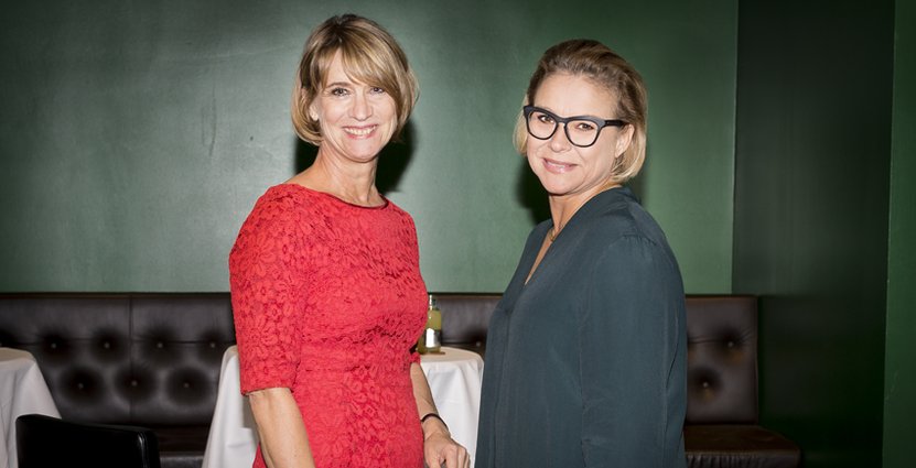 Lotta Boman och Lena Andersson från Sigtunahöjden som var en av de nominerade i kategorin Årets Arbetsplats. 
