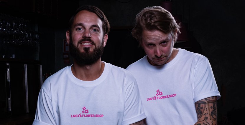 Alex Skärlén och Ola Carlson är grundarna bakom Lucy’s Flower Shop som är nominerad i sex kategorier i Bartenders Choice Awards. Foto: Anders Berg