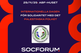 SocForum: Internationella dagen för solidaritet med det Palestinska folket