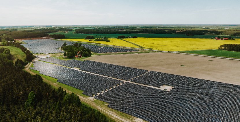 Solcellsparken i Fjällskär utanför Nyköping. Foto: Mickael Tannus 