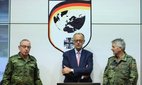 Chancellor Friedrich Merz meets with generals from the German Bundeswehr, on 28 June 2026.
