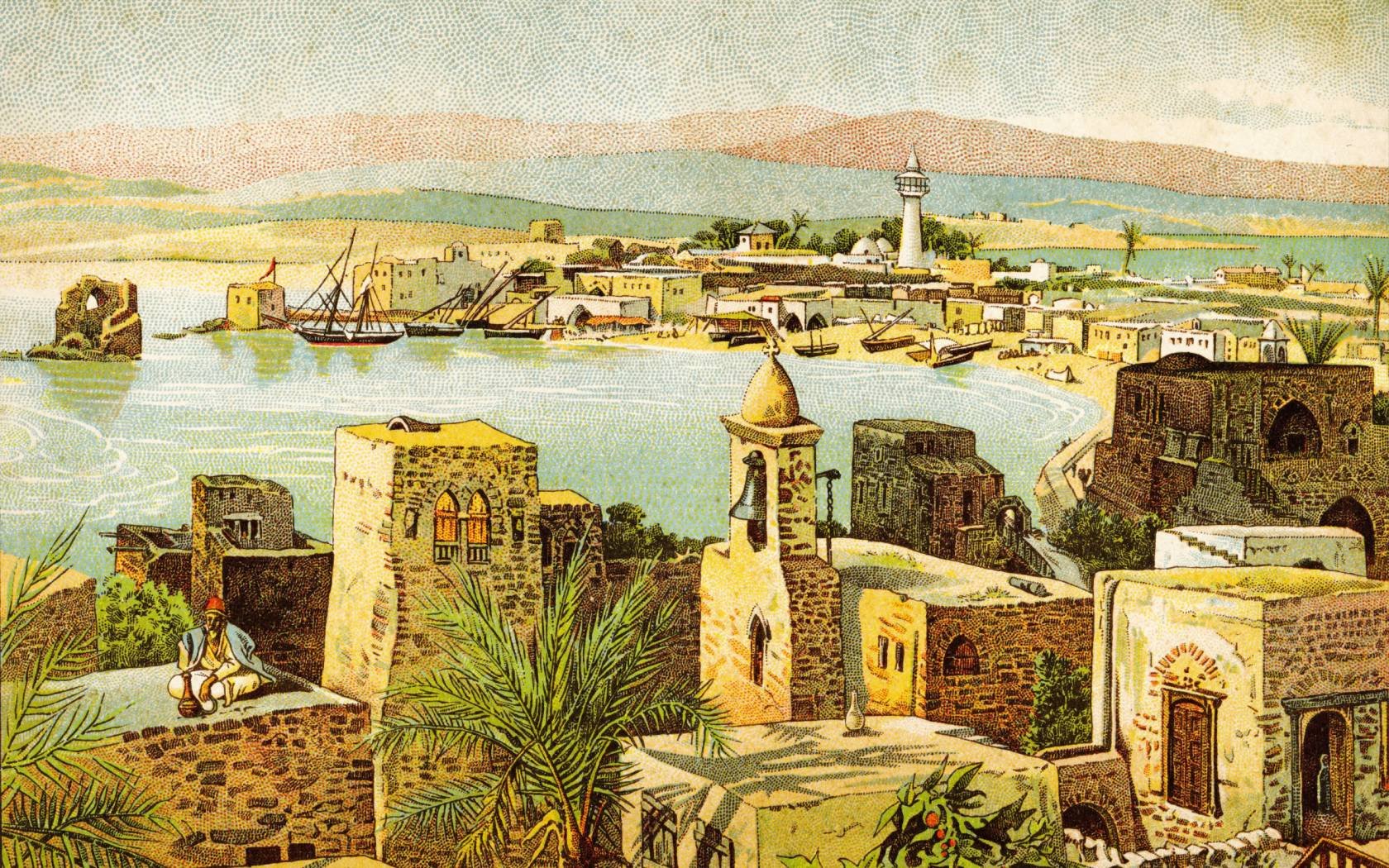 A panoramic view of the ancient city of Tyre.