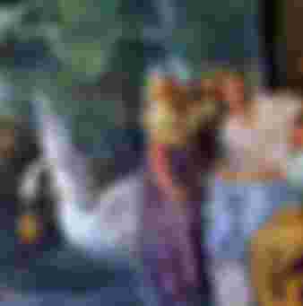 An opulent fresco in Renaissance Florence.