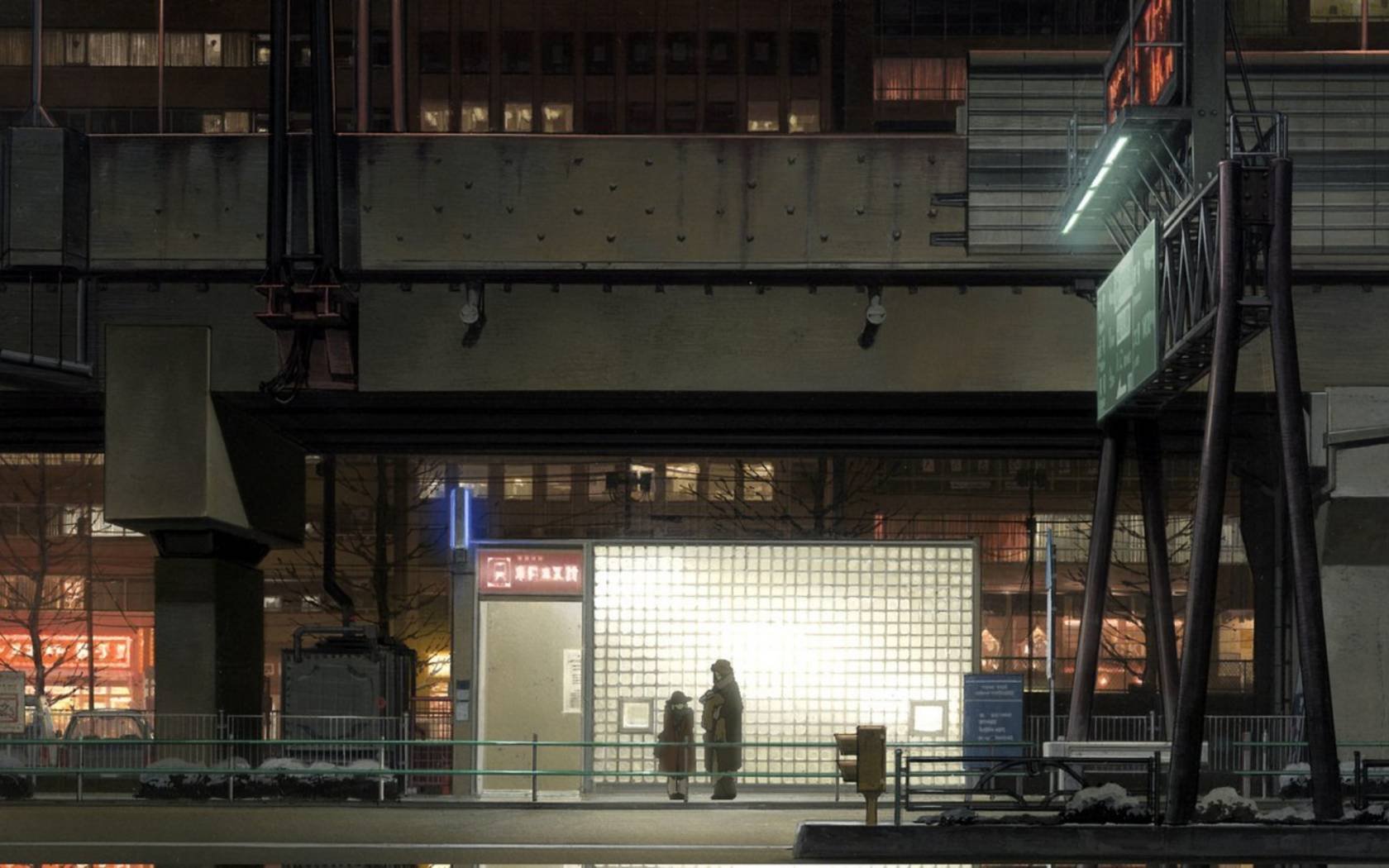 Scene from the animated drama 'Tokyo Godfathers' directed by Shogo Furuya and Satoshi Kon.