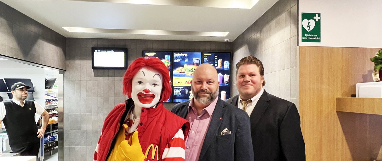 Patric Lundström var med och invigde McDonalds i Piteå.