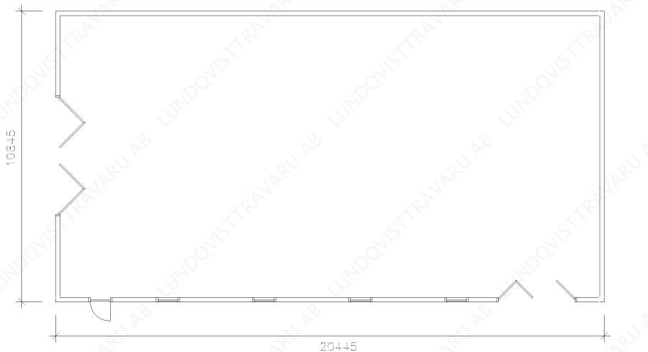 Maskinhall med plåtfasad