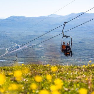 Linbana till Aurora Sky Station sommar