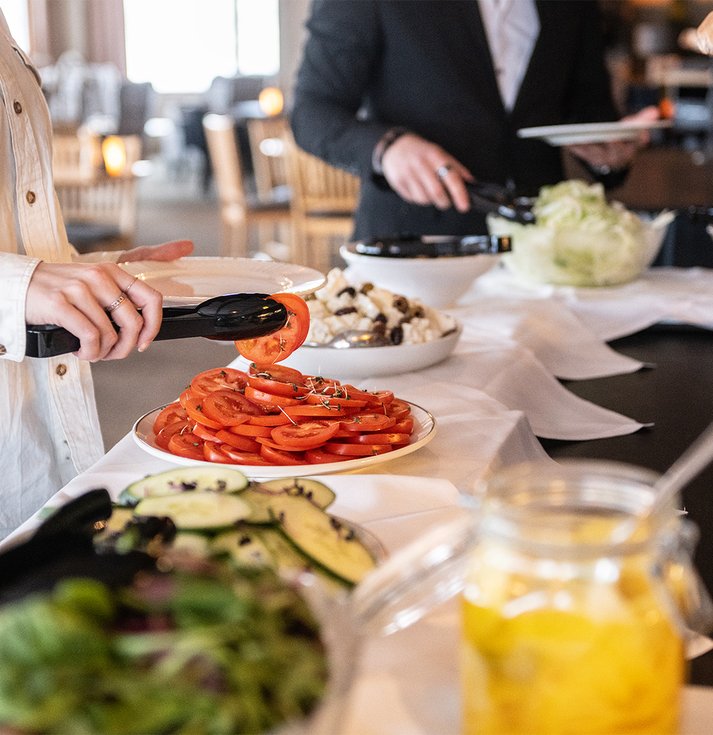 salad buffet in Restaurant Lapporten for today's lunch