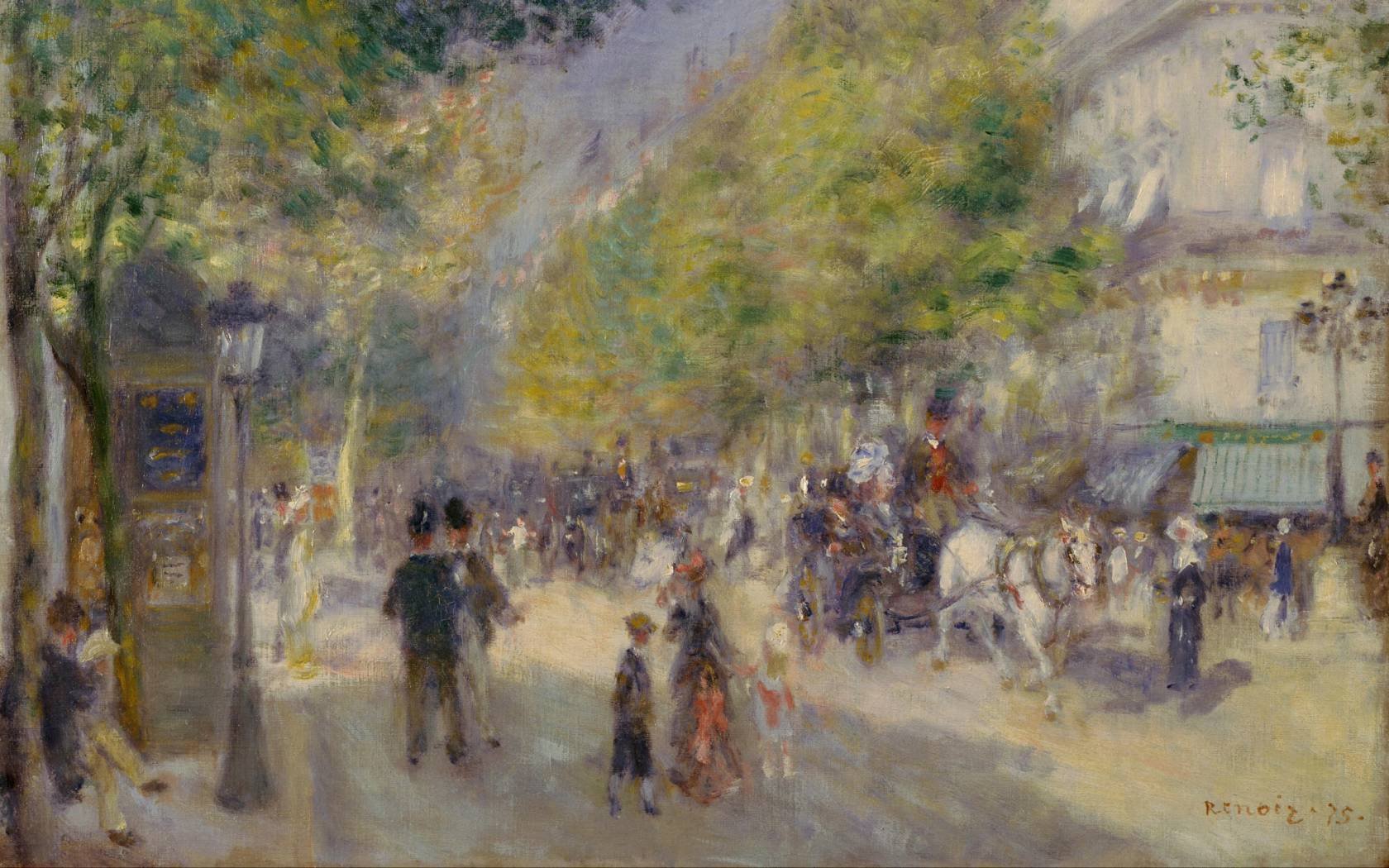 Renoir's 'The Grands Boulevards'.