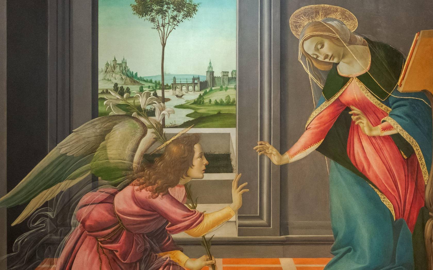 Botticelli's Annunciation, circa 1489-1490. Credit: Giorgio Morara / Alamy Stock Photo.