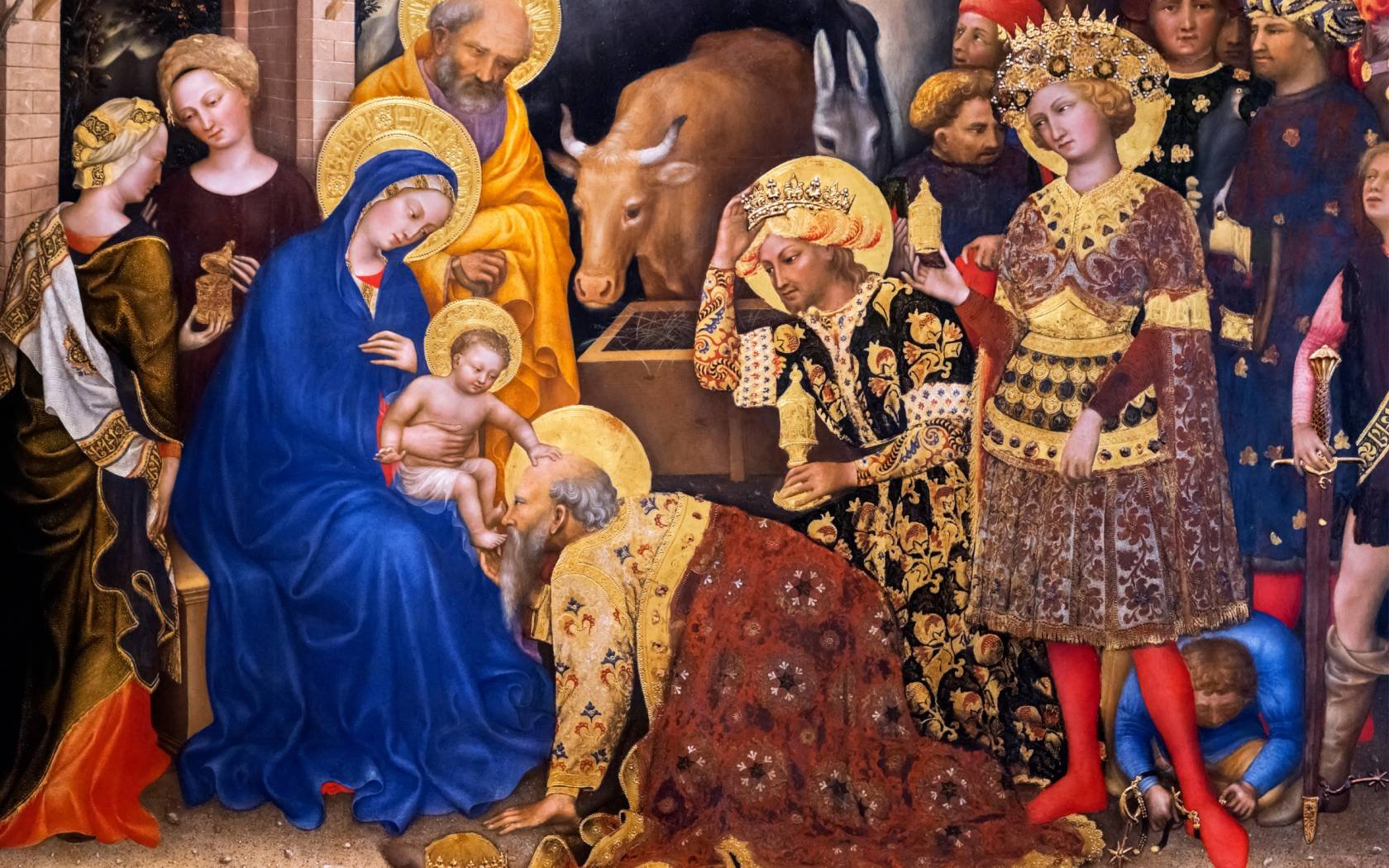 Detail from Adoration of the Magi by Gentile da Fabriano (c.1370-1427).