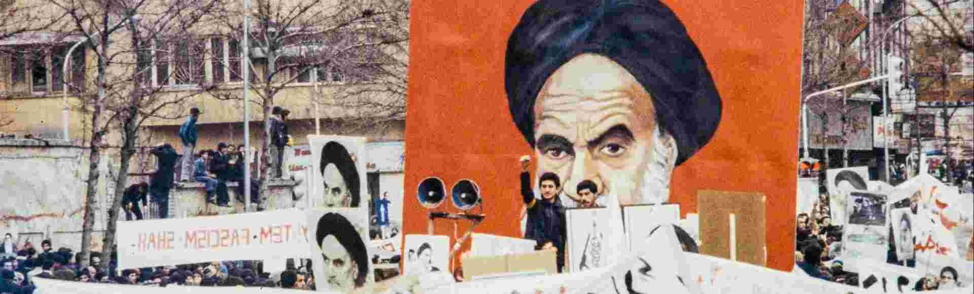 In January 1979, huge crowds on the streets of Tehran, Iran, celebrate Shah Mohammed Reza Pahlavi's decision to leave the country and go into exile.