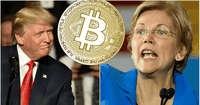 Kryptokritikern Elizabeth Warren utmanar Donald Trump inför USA-valet 2020