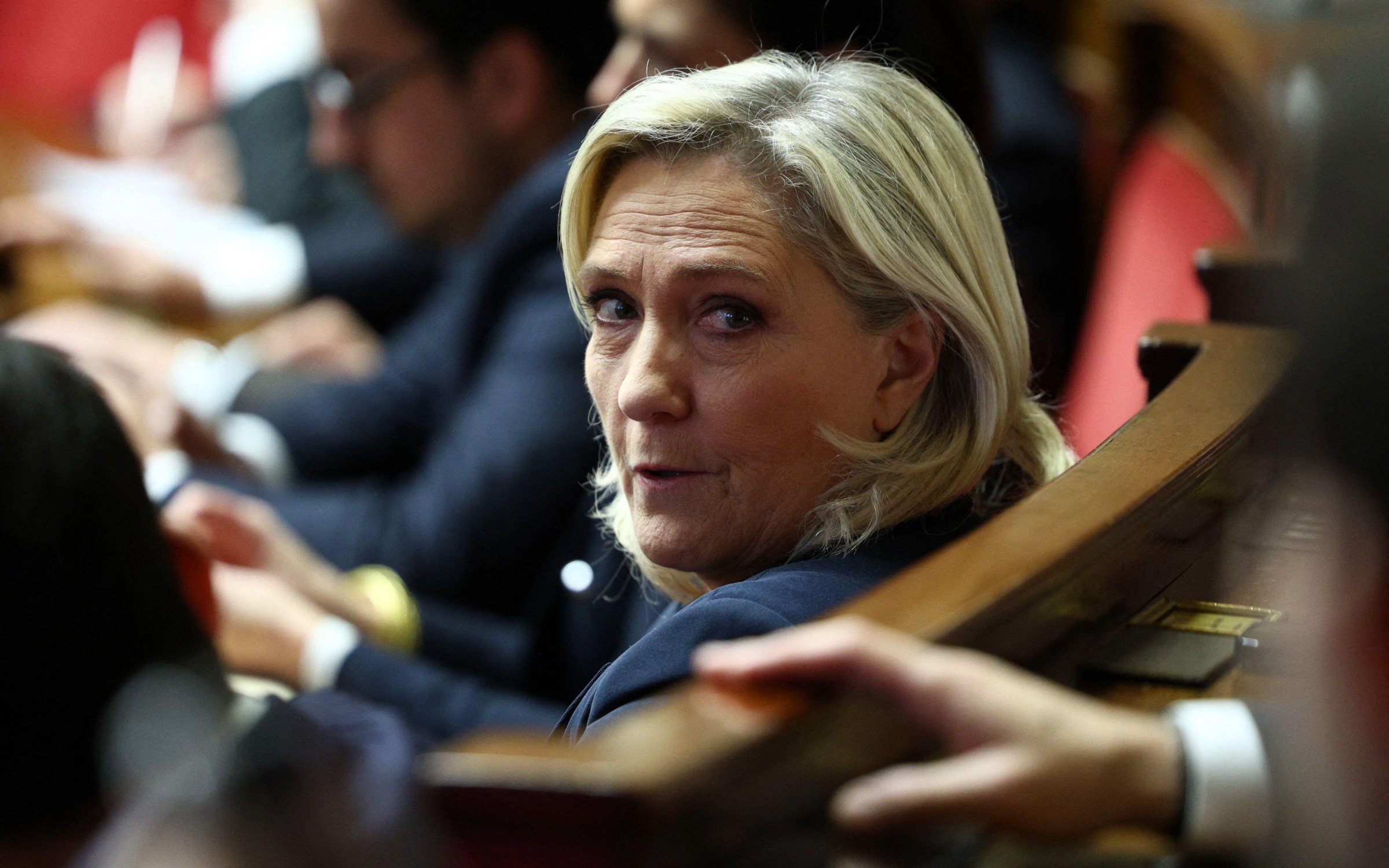 Marine Le Pen in the French Assemblée Nationale, in December 2024.