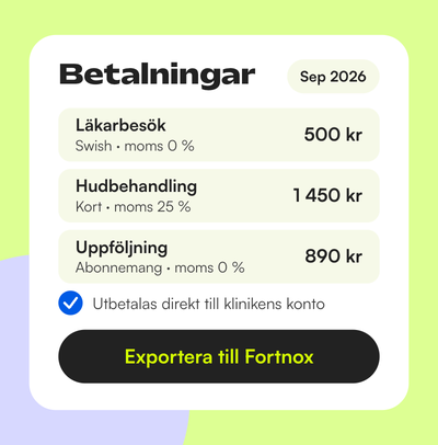 Export av betalningar med moms och period