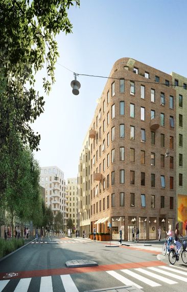 Hebas fastighet nyproduktion Stora Sköndal.