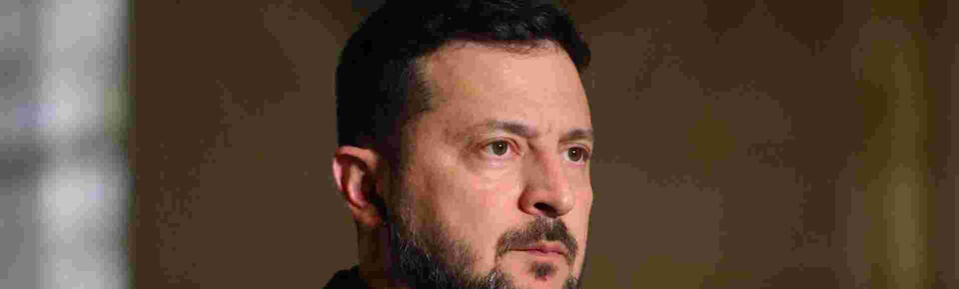 Ukraine's President Volodymyr Zelensky pictured at a press conference during meeting of Coalition of the Willing' leaders at the Hotel des Invalides in Paris, France on July 13 2026