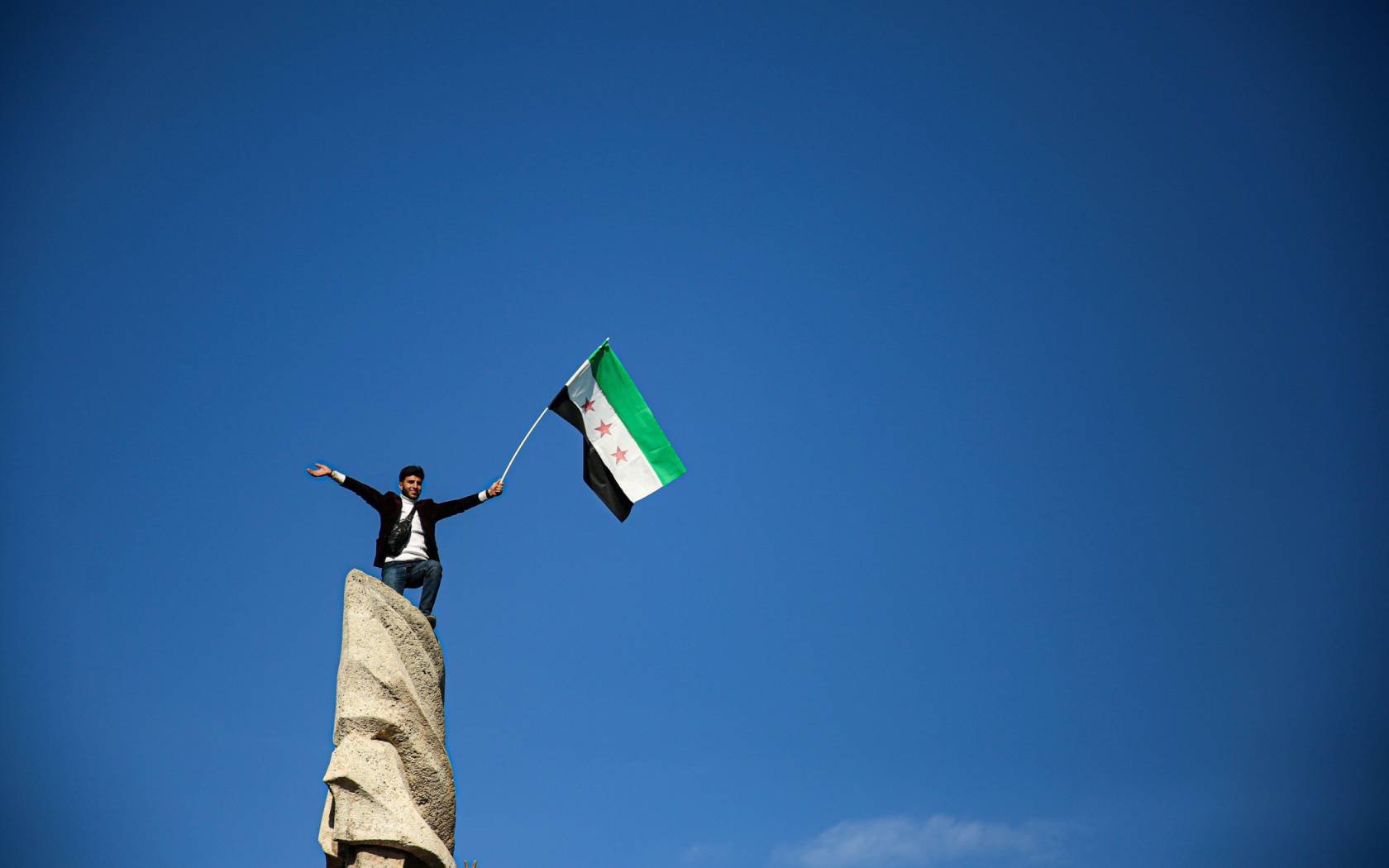 A major rally takes place in Aleppo in December on 'Victory Friday' to celebrate the fall of the Syrian regime of Bashar Al-Assad.