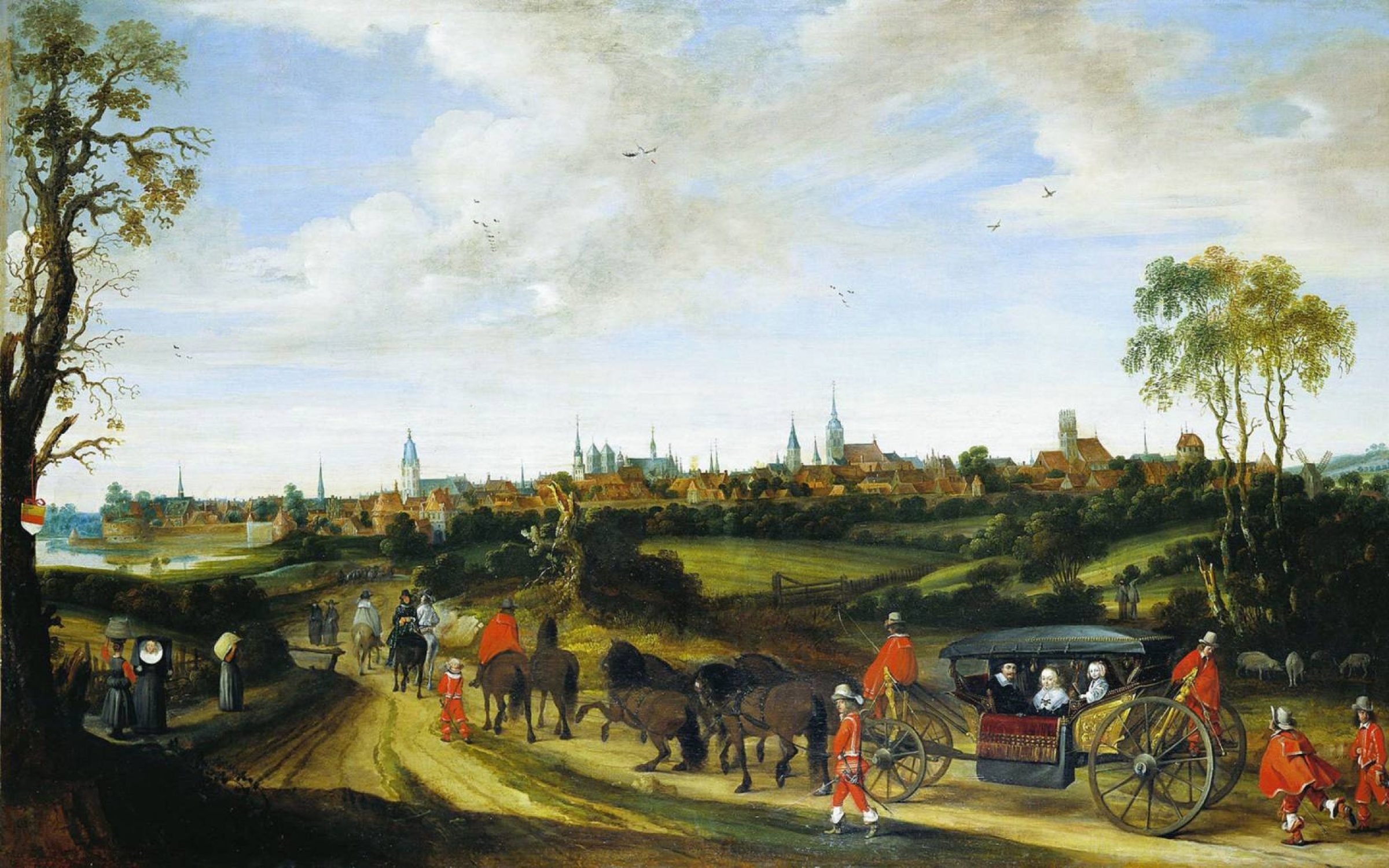 A painting of the Dutch envoy Adriaan Pauw entering Münster around 1646 for the peace negotiations, painted by Gerard ter Borch. Credit: Wikipedia Commons/Stadtmuseum Münster