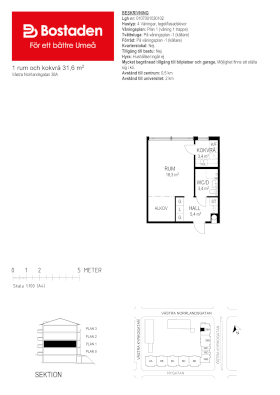 PlanlösningVästra Norrlandsgatan 38 A