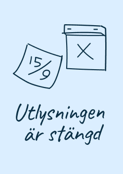 Illustration som visar att utlysningen av forskningsbidrag har stängt för denna gång.