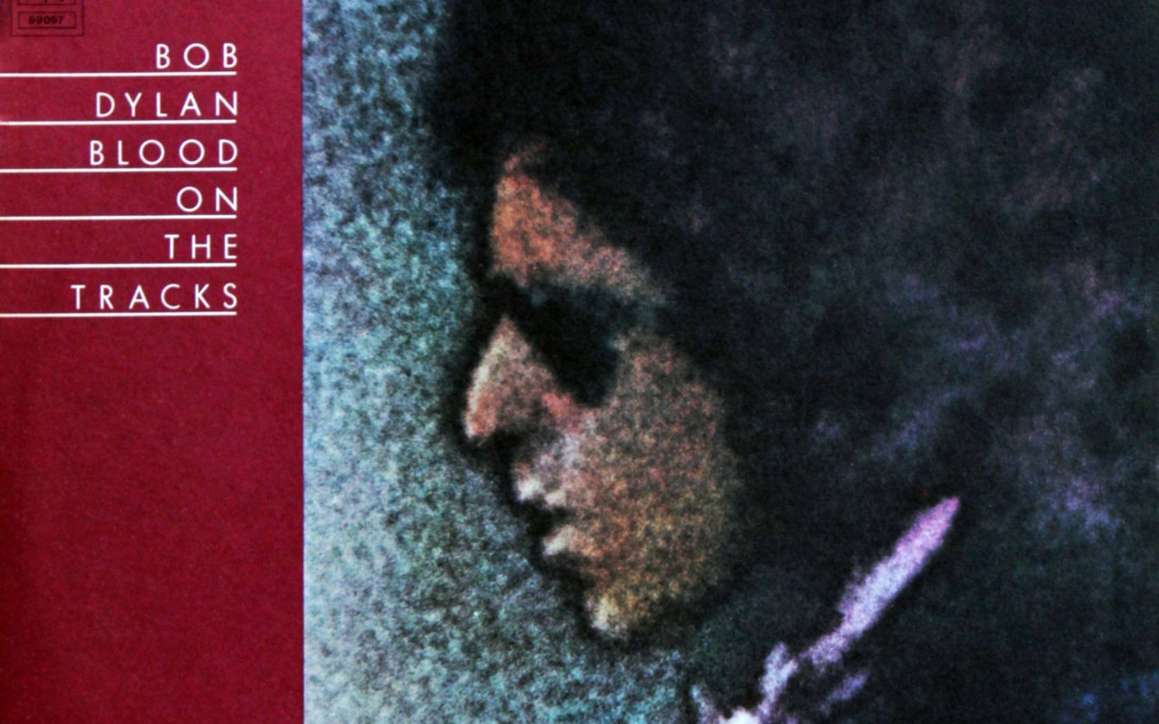 The front cover of Blood On The Tracks.