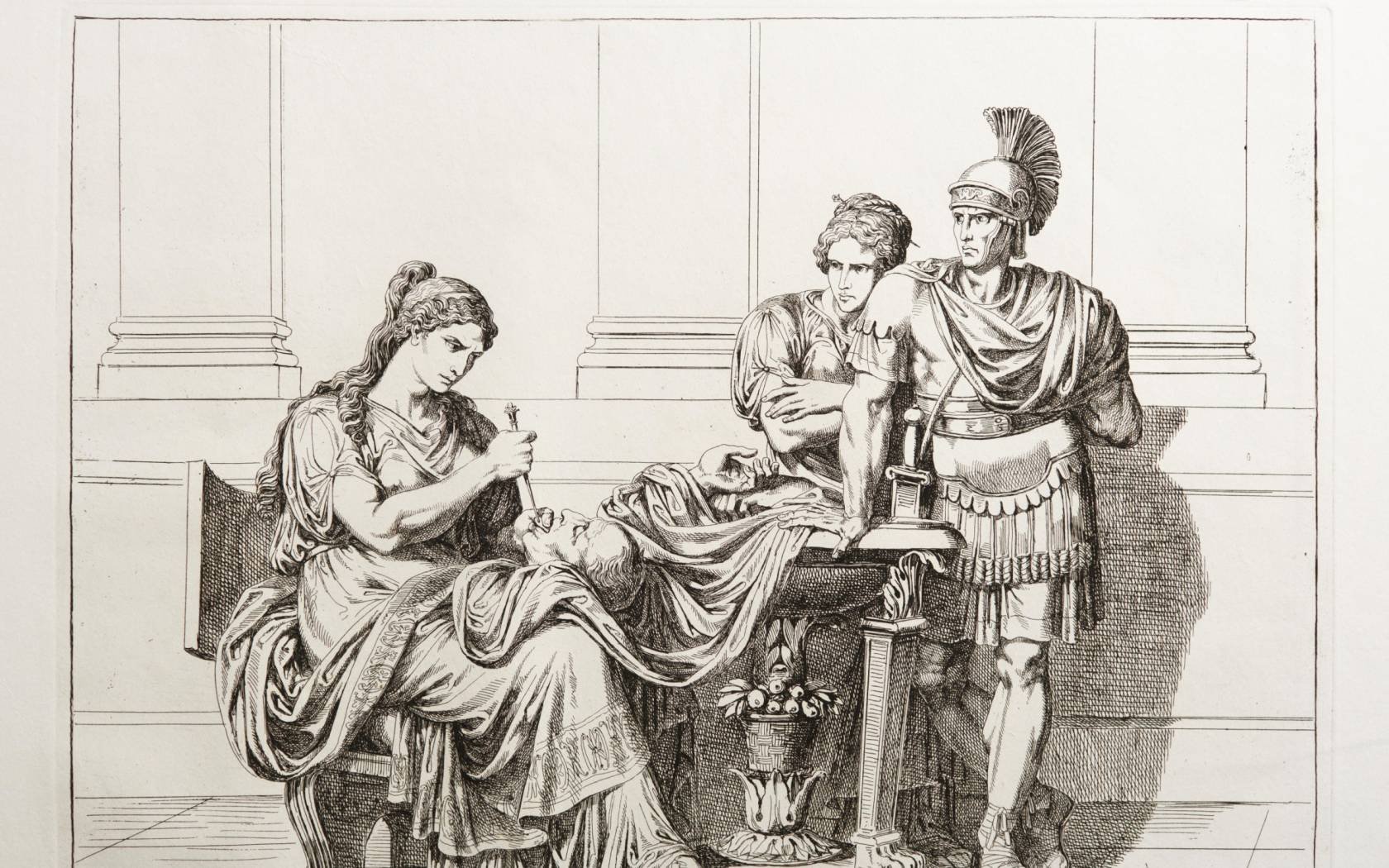 Fulvia pierces the tongue of Cicero's severed head