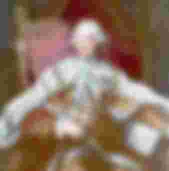 Painting of King George III of England, (1738-1820), seated on the throne in full regalia. Undated illustration. Credit: Bettmann/Contributor.