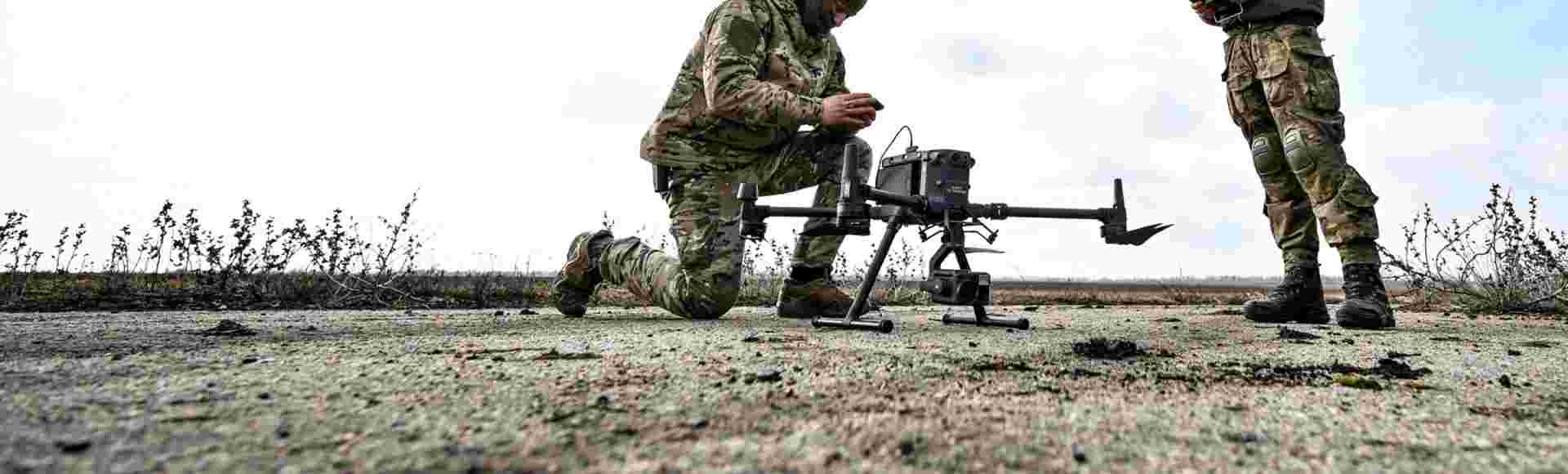 Ukrainian servicemen of the aerial reconnaissance unit in Zaporizhzhia, southeastern Ukraine. Credit: Ukrinform