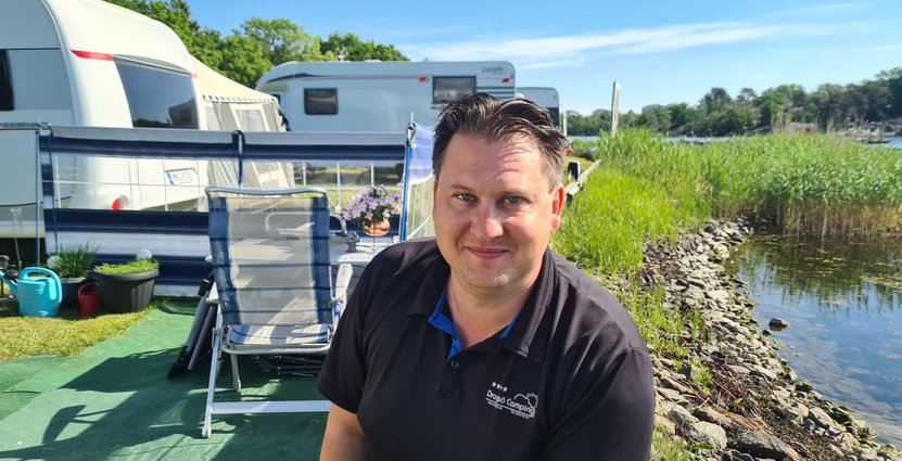 David Berg, platschef på Dragsö camping. Foto: Dragsö camping