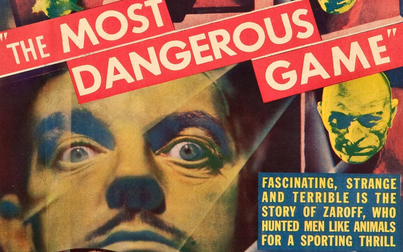 A poster for the 1932 film, The Most Dangerous Game