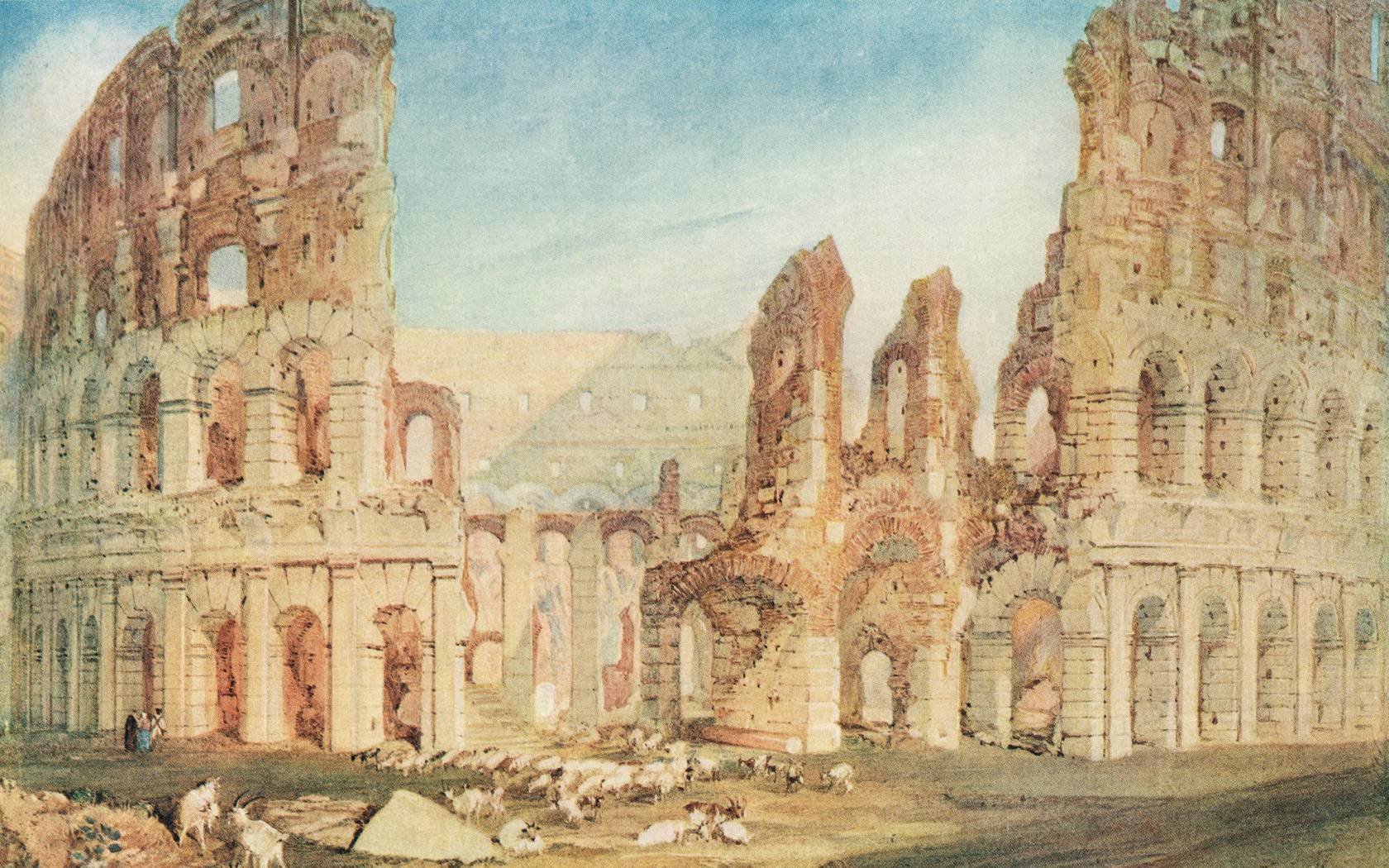 The Colosseum, Rome by J M W Turner, 1820.