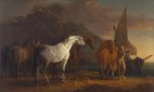 Sawrey Gilpin’s 'Gulliver Taking His Final Leave of the Land of the Houyhnhnms' illustrates a scene from Jonathan Swift’s satirical novel ‘Gulliver’s Travels' where Gulliver departs from the land of the rational Houyhnhnms. Credit: Art Collection 3
