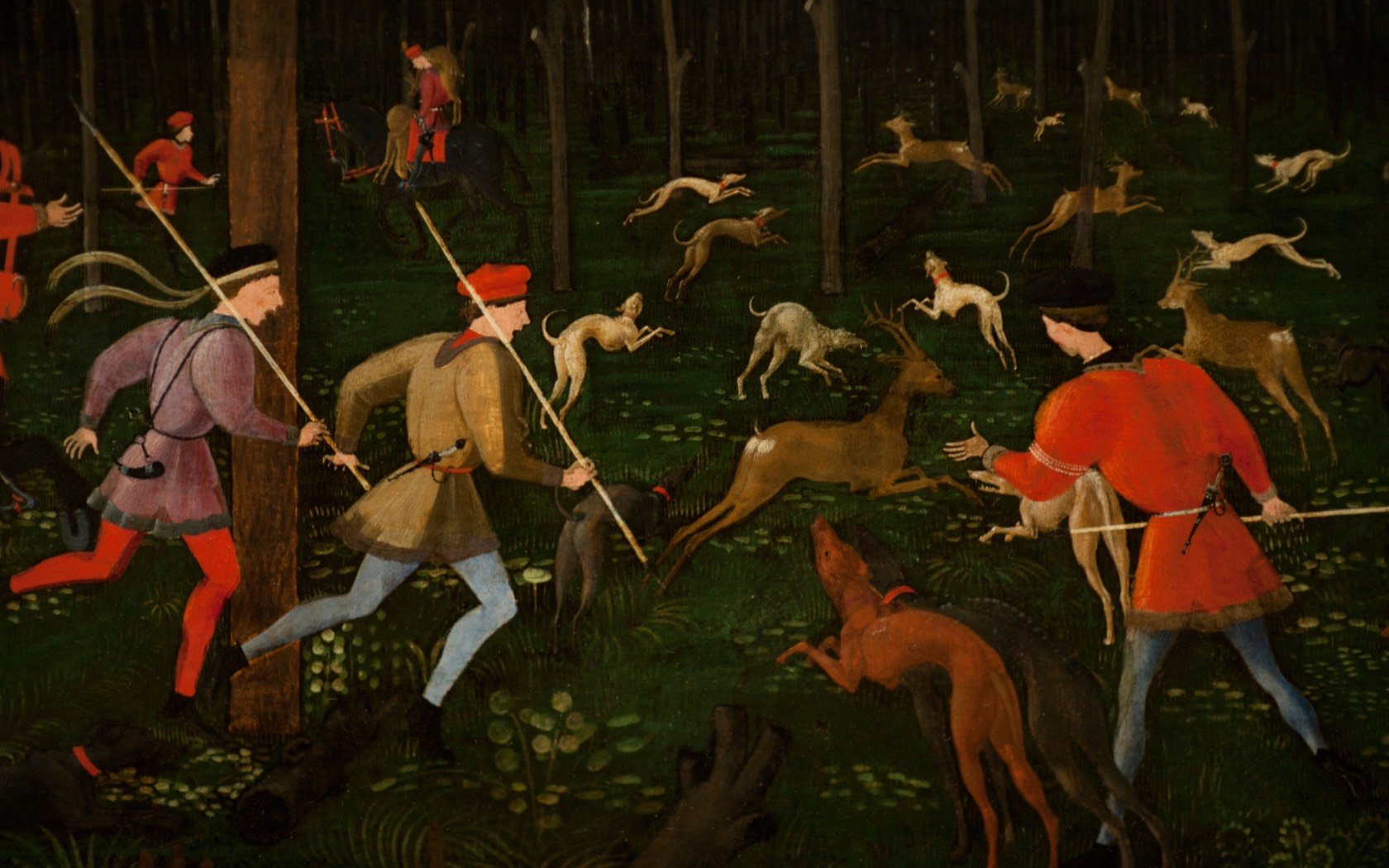 The Hunt in the Forest (1470) by Paolo Uccello at Ashmolean Museum, Oxford. Credit: Brian Harris