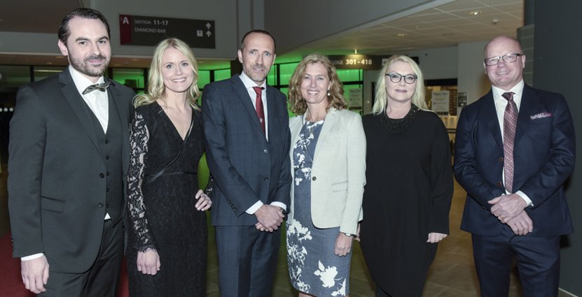 Marcus och Sophie von Knorring, Visita södras regionkommunikatör Claes Sandvig, Malin Sandvig och Malmö-krögaren Nina Christensson med Mats Christensson. 