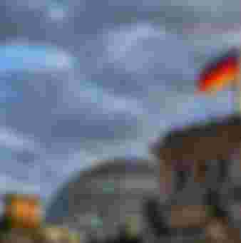 The top of the Reichstag Building.