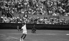 Arthur Ashe serving at the US Open, September 1968.