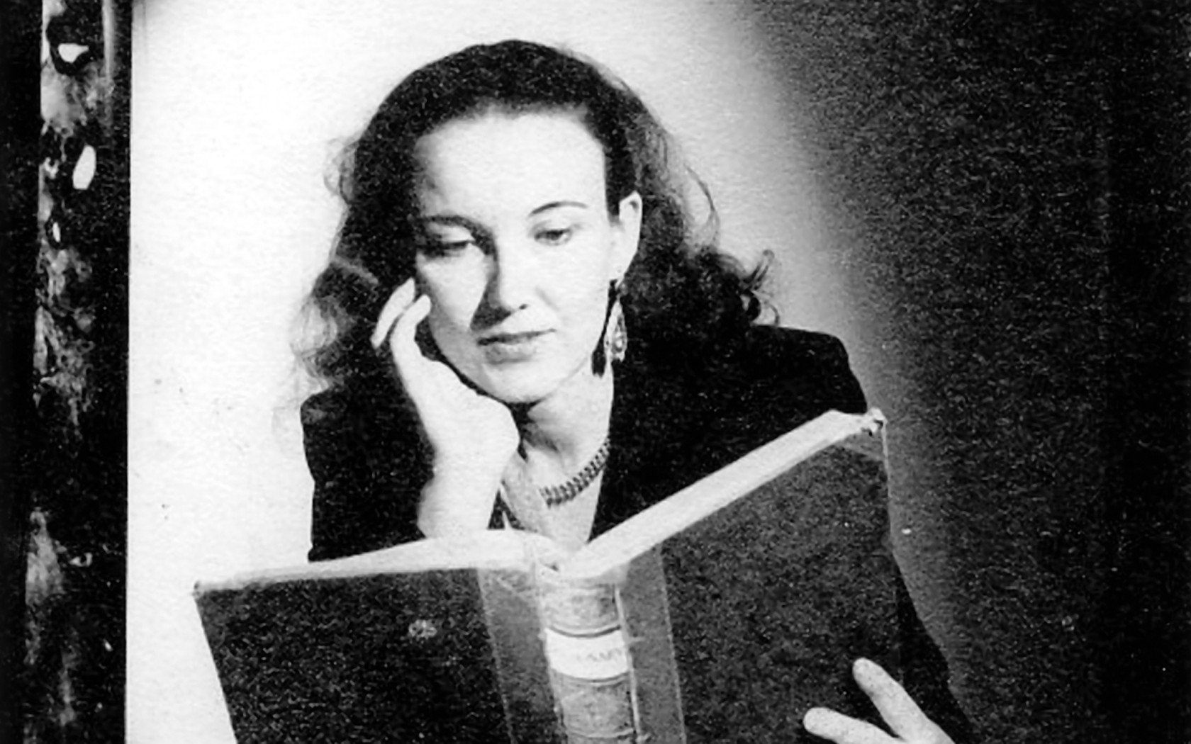 Publicity shot for the novel Sisters by a River, published in 1947.