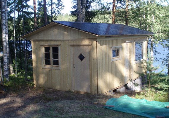 Simple wood finish exterior