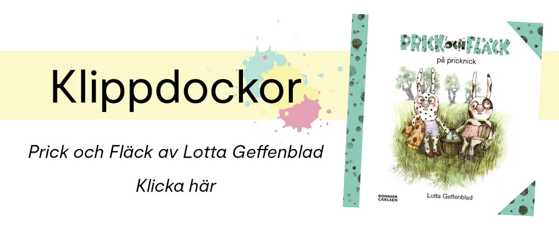 Bokiños pyssel: Klippdockor med Prick och Fläck