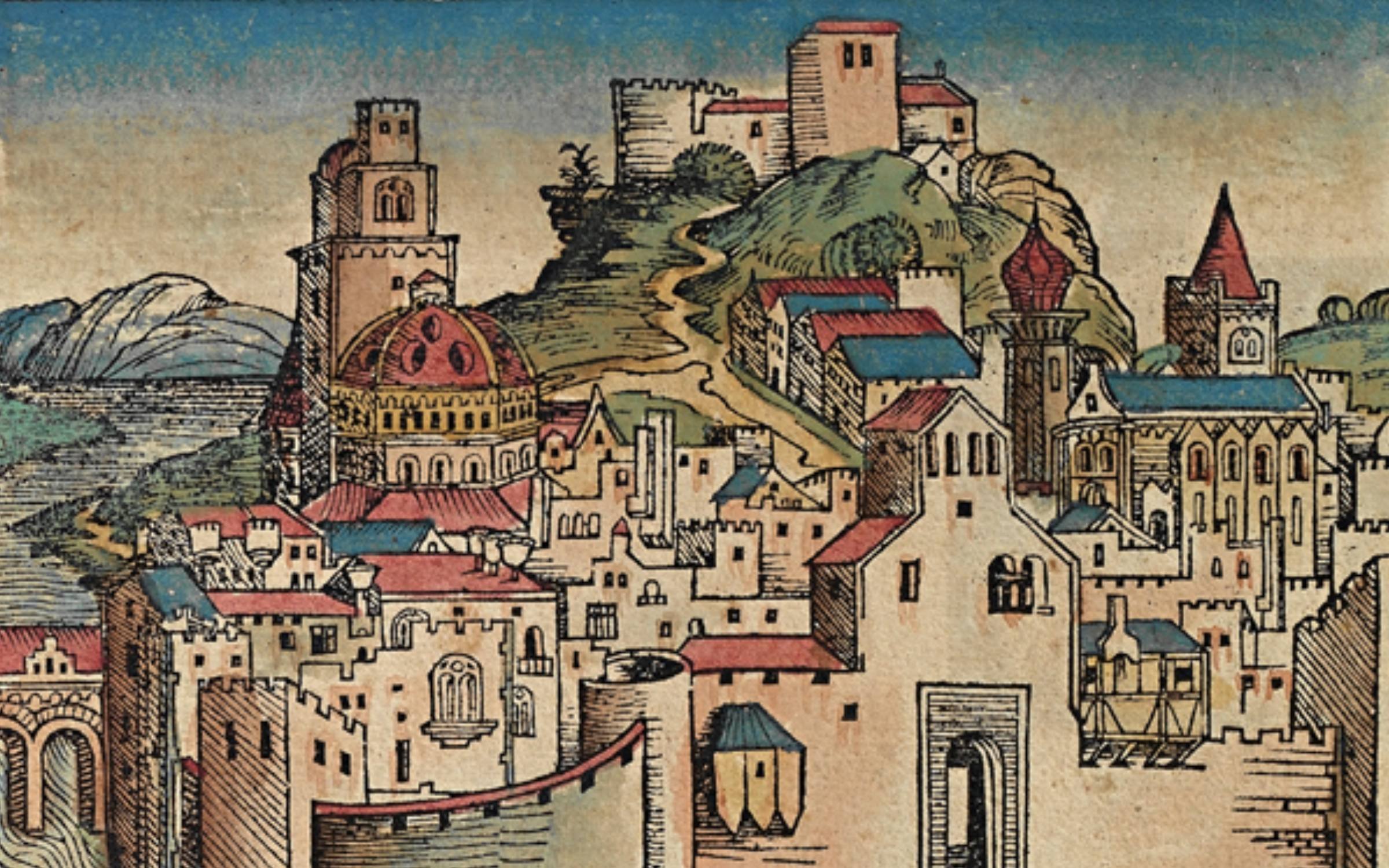 Idealized depiction of Carthage from the 1493 Nuremberg Chronicle, Michel Wolgemut, Wilhelm Pleydenwurff - Self-scanned