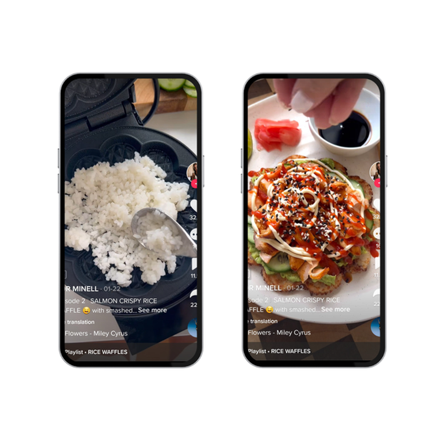 Krispy risvaffel var en av de store mattrendene på TikTok