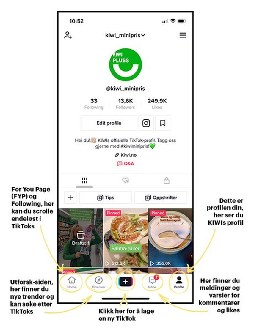 TikTok for dummies: Disse knappene er det greit å kjenne til.