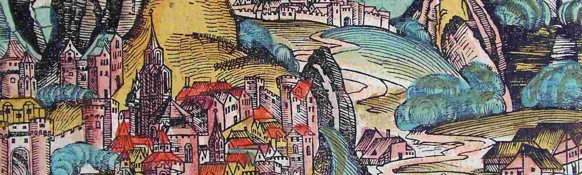 Print of Hungary from the Nuremberg Chronicle.