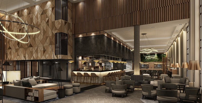 AC Marriott Ulriksdals lobby. 